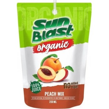 Sun Blast Bιολογικός Χυμός Ροδάκινο Μήλο 200ml