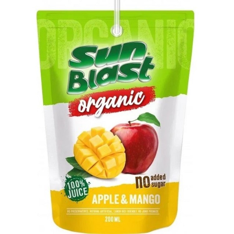 Sun Blast Bιολογικός Χυμός Μήλο Μάνγκο 200ml