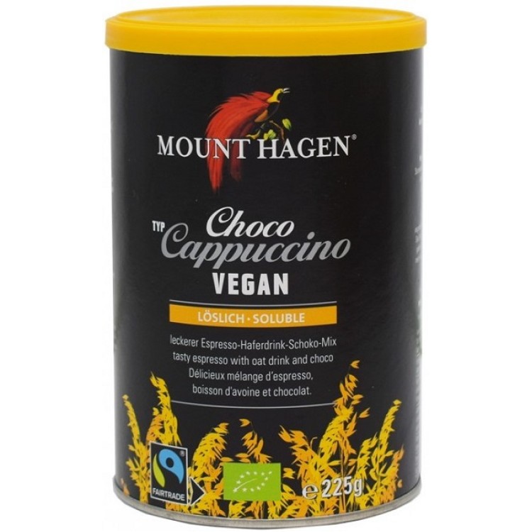 Mount Hagen Καφές Cappuccino Vegan Choko σε σκόνη 225gr BIO Καφές & Υποκατάστατα