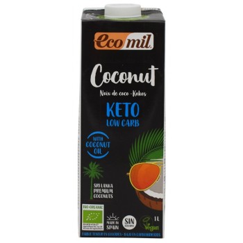 Ecomil Βιολογικό Φυτικό Γάλα Καρύδας Κeto Low Carb 1000ml