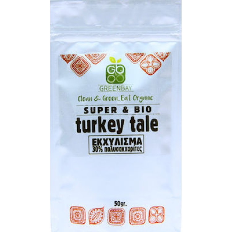 Green Bay Turkey Tale Σκόνη 50gr Αντιοξειδωτικά