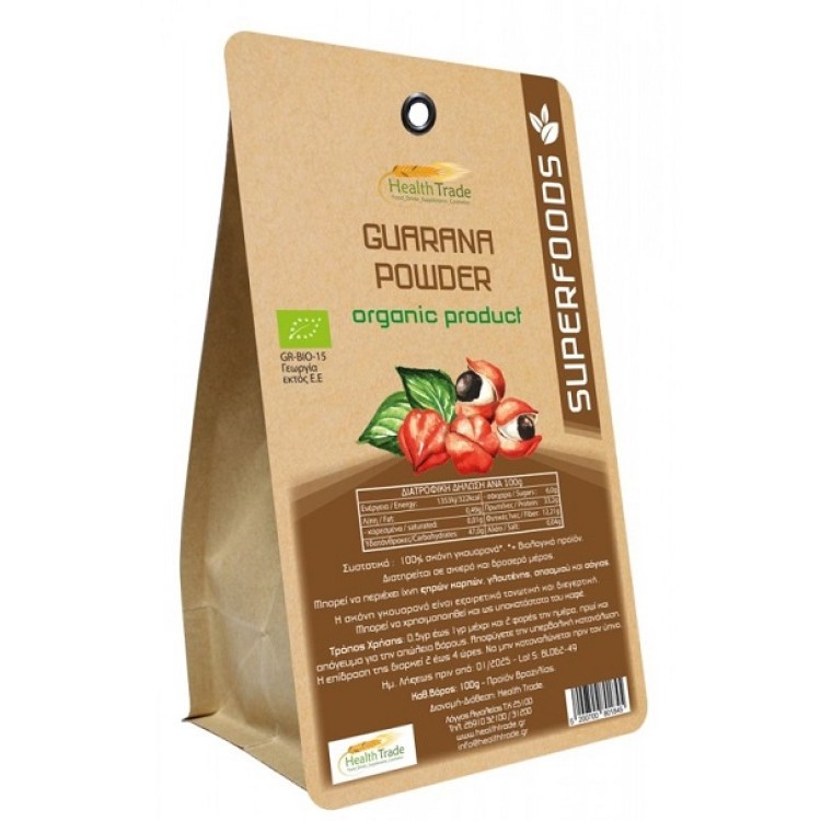 Health Trade Guarana Powder Organic 100gr (kraft)