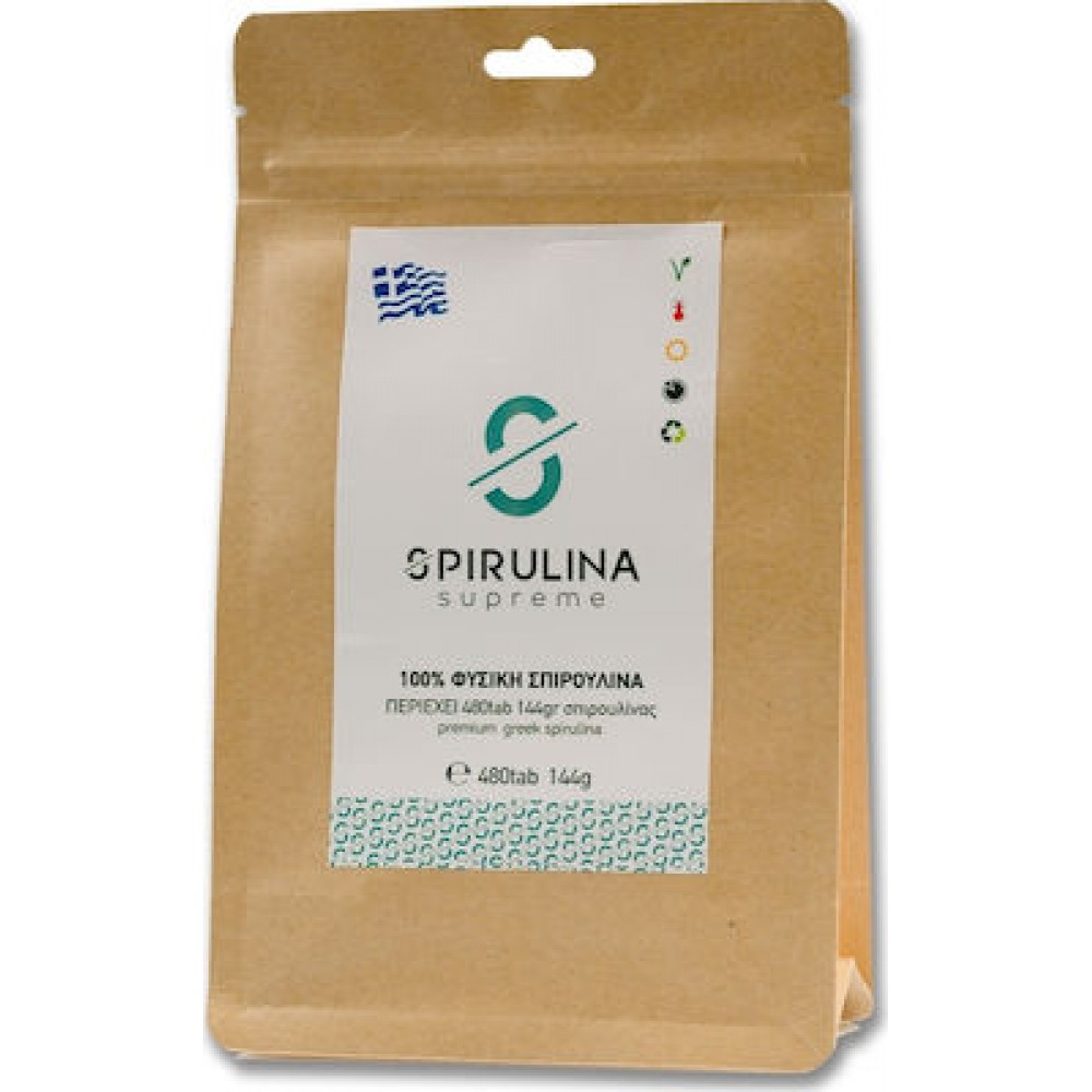 Spirulina Supreme 100% Φυσική Σπιρουλίνα 480 ταμπλέτες