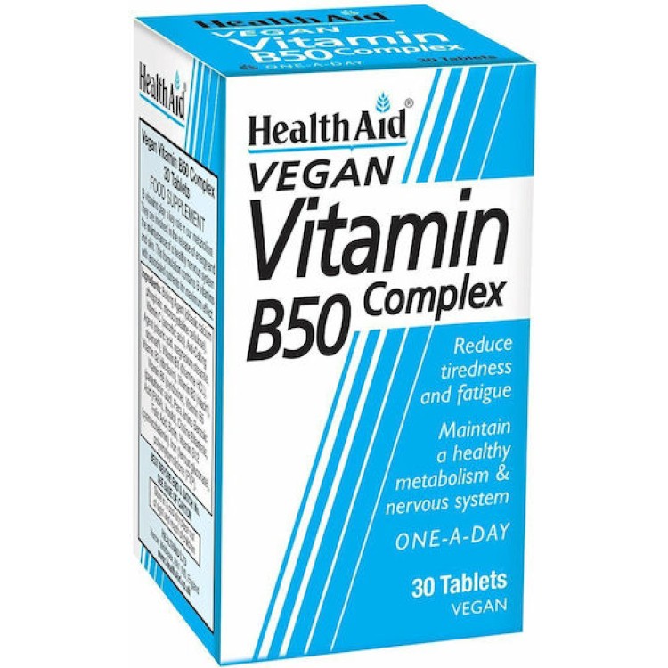 Health Aid Vitamin B50 Complex 30 ταμπλέτες