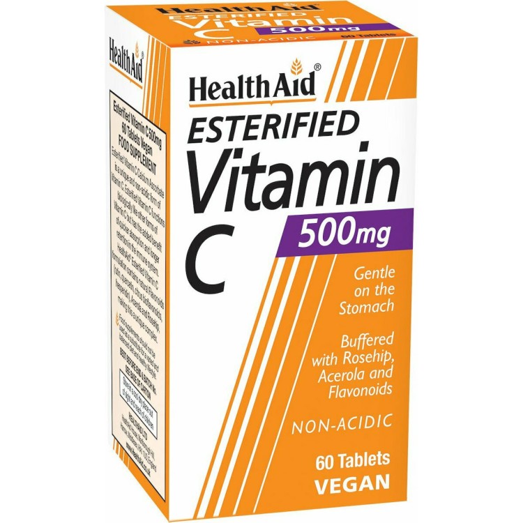 Health Aid Esterified Vitamin C Βιταμίνη για Ενέργεια & Ανοσοποιητικό 500mg 60 ταμπλέτες