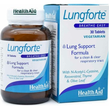 Health Aid Lungforte Breathe Easy 30 ταμπλέτες