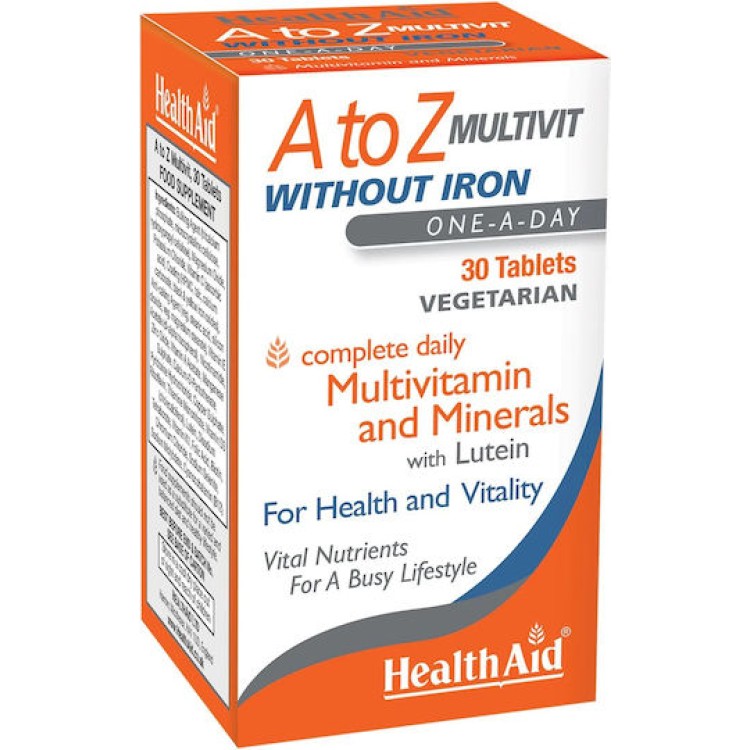 Health Aid A To Z Iodine & Iron Free Βιταμίνη για Ανοσοποιητικό 30 ταμπλέτες