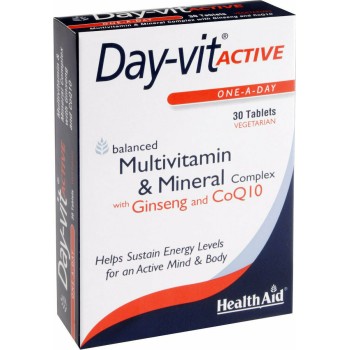 Health Aid Day-Vit Active Βιταμίνη για Ενέργεια 30 ταμπλέτες