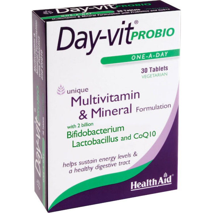 Health Aid Day-Vit Probio Probiotics & CoQ10 Προβιοτικά 30 ταμπλέτες