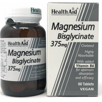 Health Aid Magnesium Bisglycinate 375mg 60 ταμπλέτες