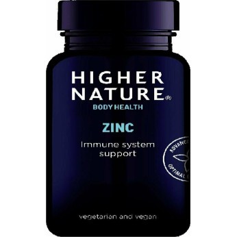 Higher Nature Zinc 20mg With Copper 90 φυτικές κάψουλες