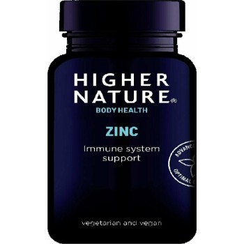 Higher Nature Zinc 20mg With Copper 90 φυτικές κάψουλες