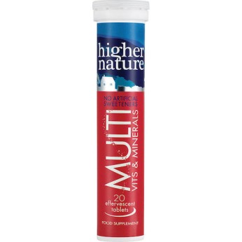 Higher Nature Multi Effervescent Πολυβιταμίνη 20 Αναβράζοντα Δισκία