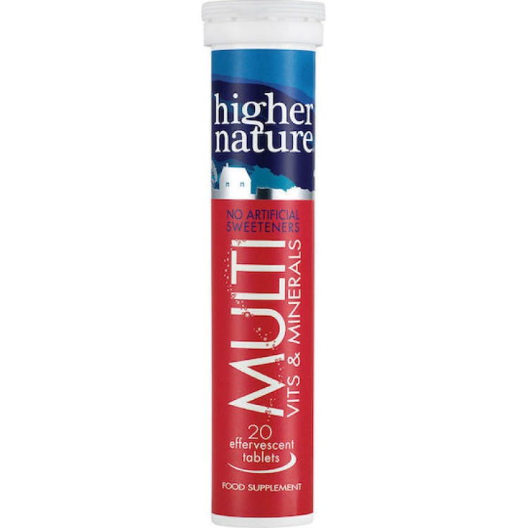 Higher Nature Multi Effervescent Πολυβιταμίνη 20 Αναβράζοντα Δισκία 