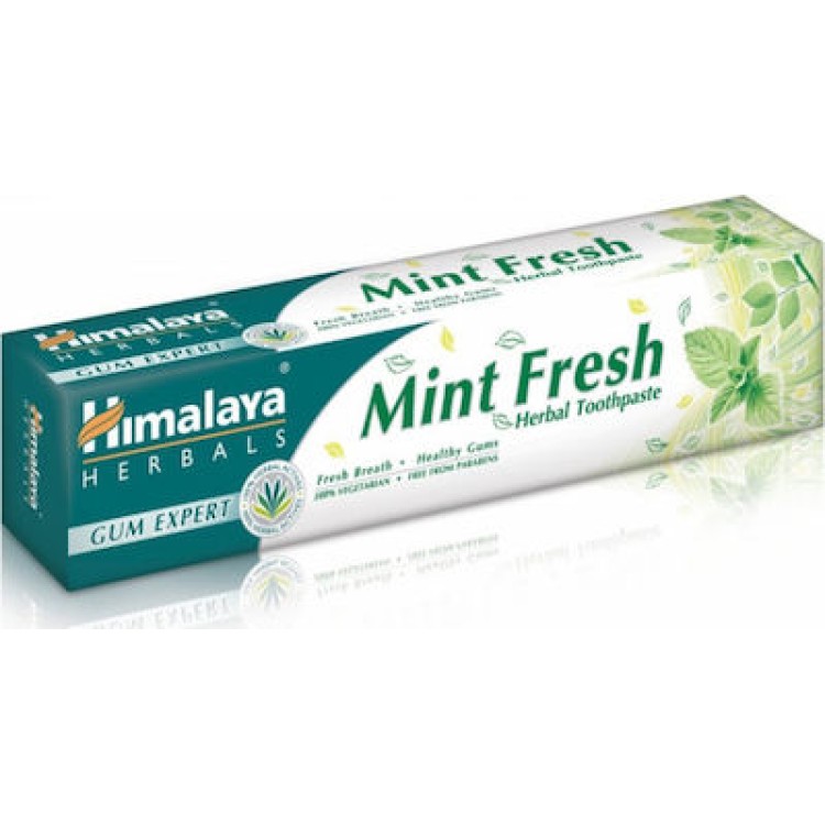 Himalaya Wellness Mint Fresh Herbal Φυτική για Δροσερή Αναπνοή και Ευαίσθητα Ούλα 75ml