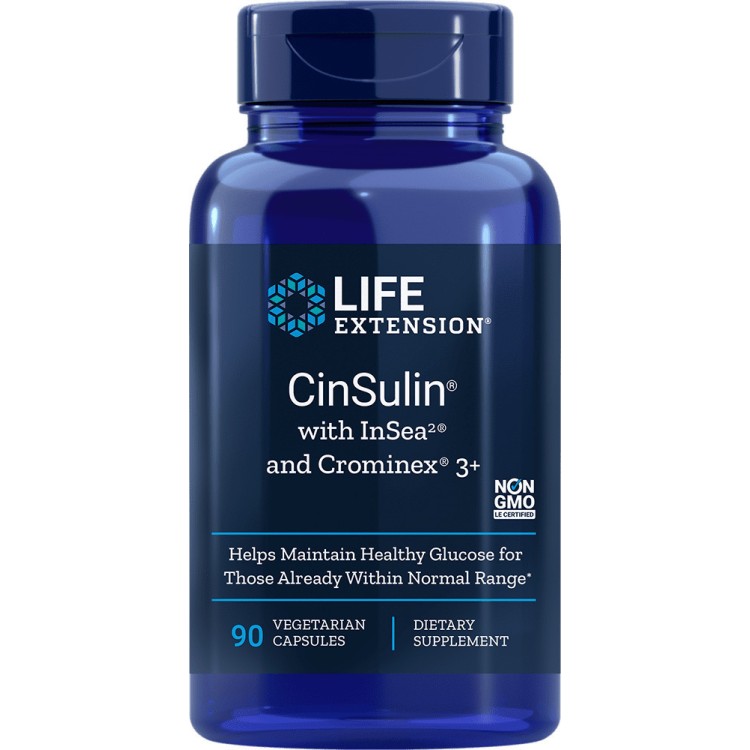 Life Extension Cinsulin InSea2 Crominex 3+ 90 φυτικές κάψουλες