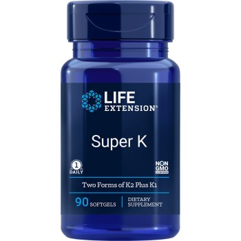Life Extension Super K Two Forms of K2 Plus K1 90 κάψουλες