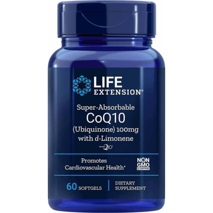 Life Extension Super-Absorbale CoQ10 D-Limon 100mg 60 μαλακές κάψουλες Αντιοξειδωτικά