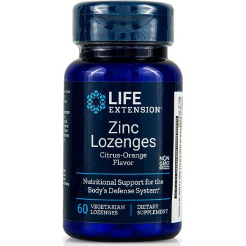 Life Extension Zinc Lozenges Citrus Orange 60 παστίλιες