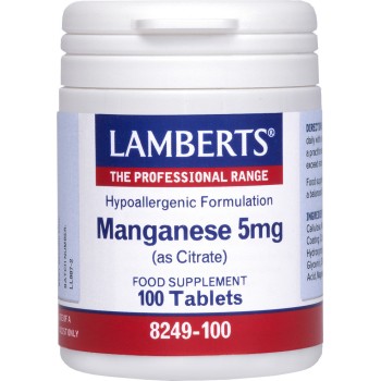 Lamberts Manganese 5mg 100 ταμπλέτες 100 κάψουλες