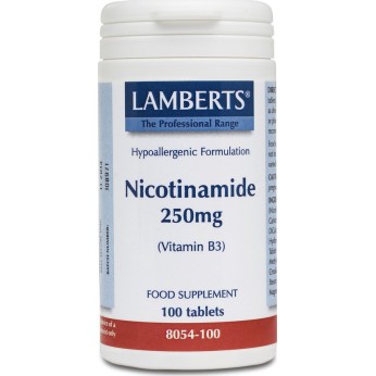 Lamberts Nicotinamide Vitamin B3 250MG 100 ταμπλέτες
