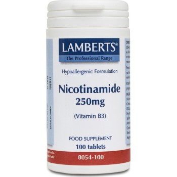 Lamberts Nicotinamide Vitamin B3 250MG 100 ταμπλέτες