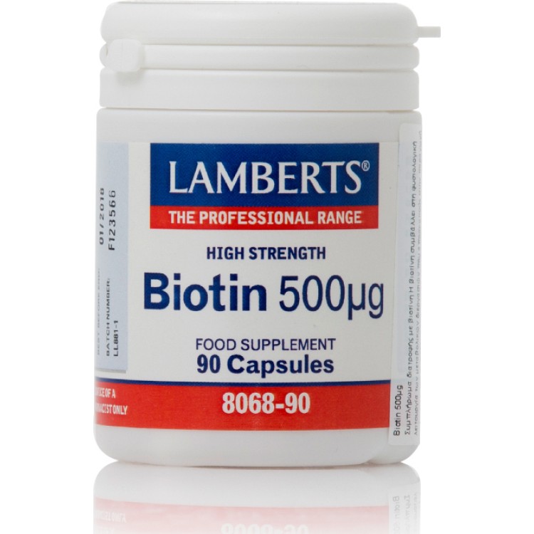 Lamberts Biotin 500mcg 90 κάψουλες Βιταμίες,Πολυβιταμίνες