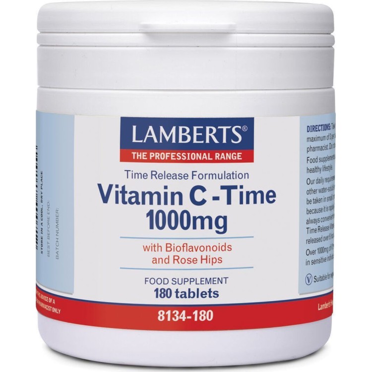 Lamberts Vitamin C Time Release 1000mg 180 ταμπλέτες Βιταμίνες ,Πολυβιταμίνες