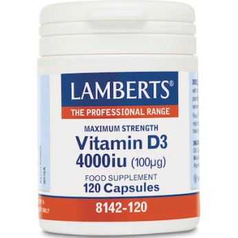 Lamberts Vitamin D3 4000iu 120 κάψουλες