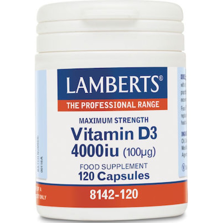 Lamberts Vitamin D3 4000iu 120 κάψουλες