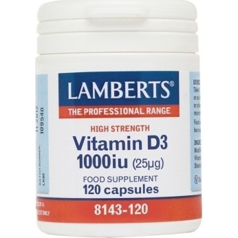 Lamberts Vitamin D3 1000iu 120 κάψουλες