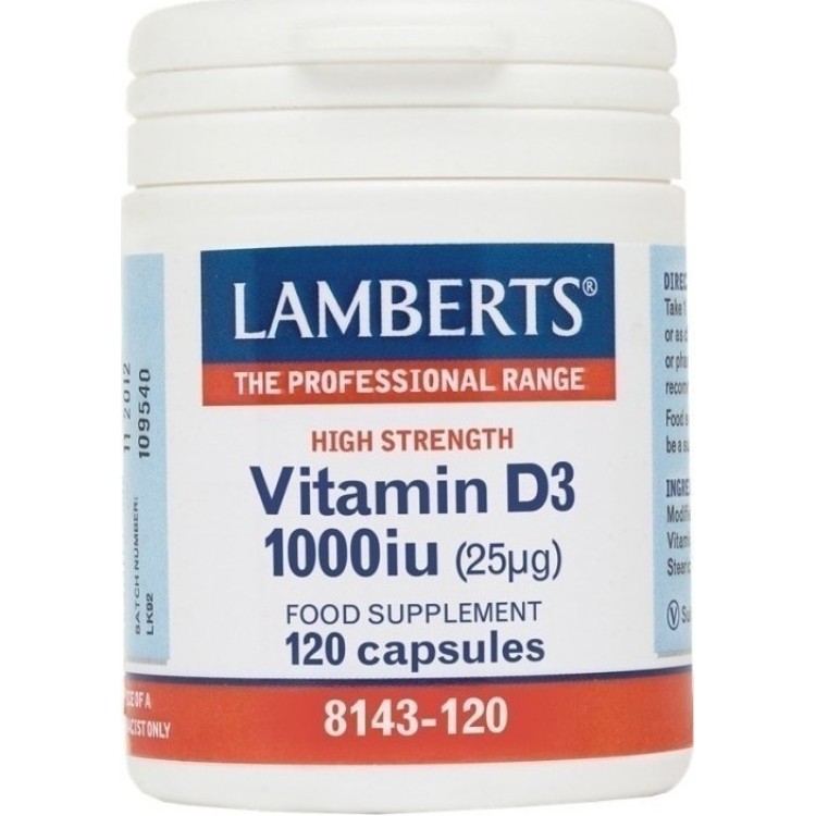 Lamberts Vitamin D3 1000iu 120 κάψουλες