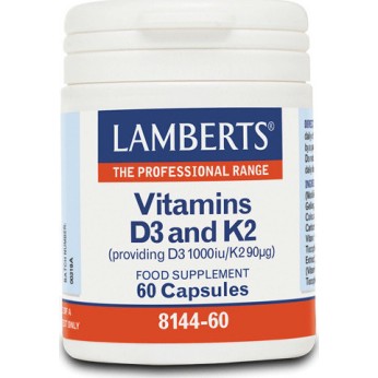 Lamberts Vitamin D3 1000iu & K2 90µg 60 κάψουλες