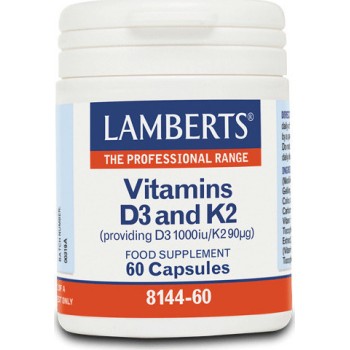 Lamberts Vitamin D3 1000iu & K2 90µg 60 κάψουλες