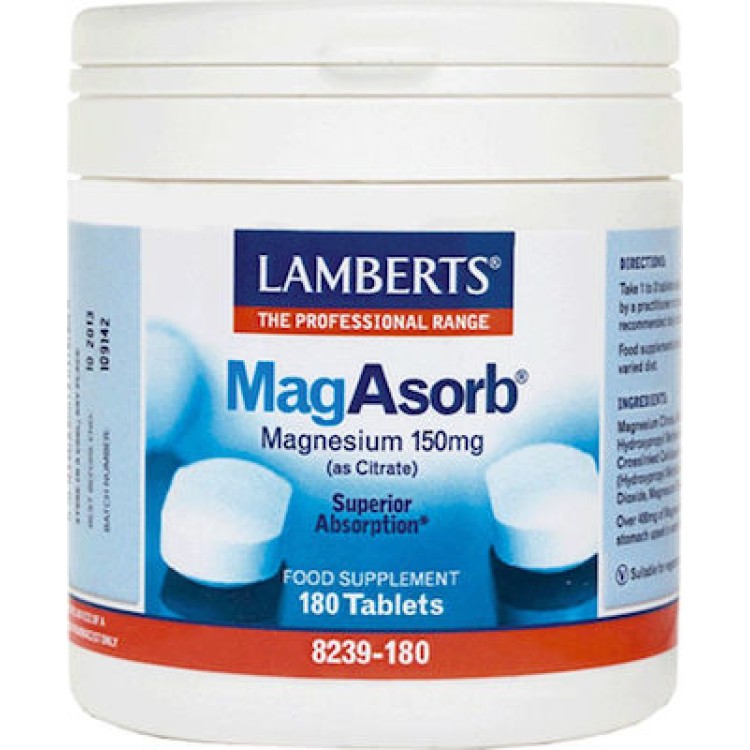 Lamberts Mag Asorb 180 ταμπλέτες