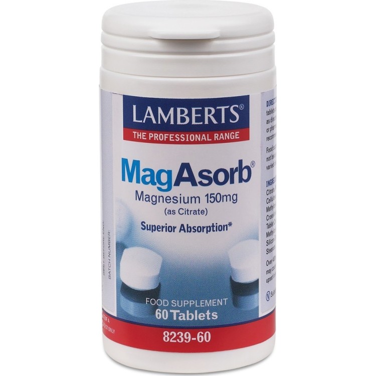 Lamberts MagAsorb 150mg 60 ταμπλέτες