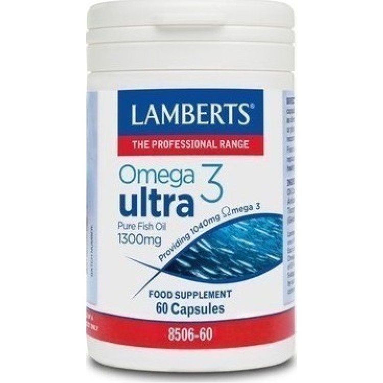 Lamberts Omega 3 Ultra Pure Fish Oil 1300mg 60 κάψουλες Αντιοξειδωτικά