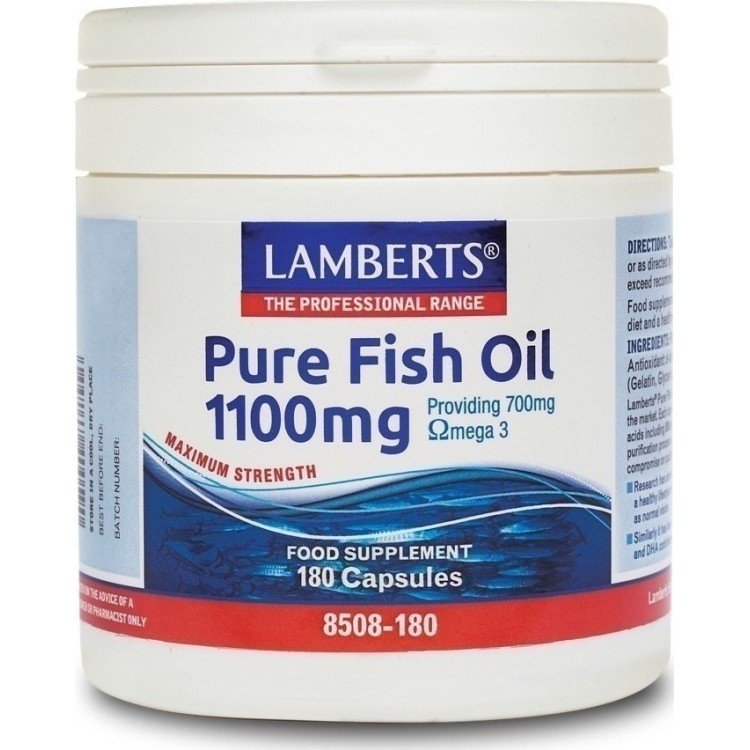 Lamberts Pure Fish Oil 1100mg 180 κάψουλες Αντιοξειδωτικά