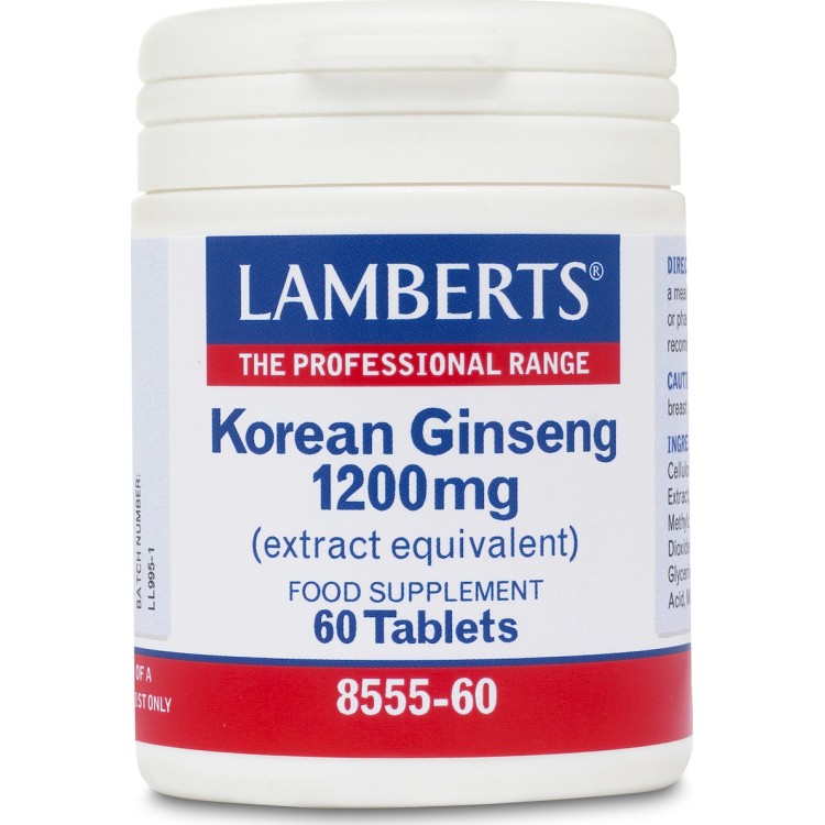 Lamberts Korean Ginseng 1200mg 60 ταμπλέτες