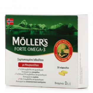 Moller's Forte Omega-3 Μουρουνέλαιο και Ιχθυέλαιο 30 κάψουλες