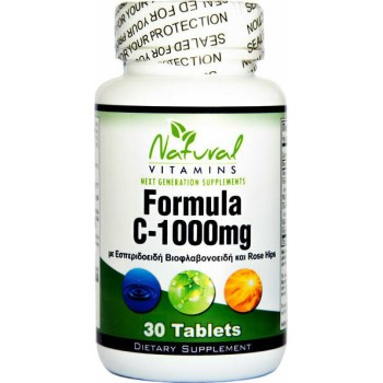 Natural Vitamins Vitamin C 1000mg 30 ταμπλέτες