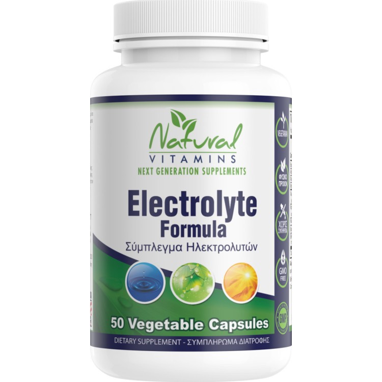 Natural Vitamins Electrolyte Formula 50 κάψουλες Μέταλλα-Ιχνοστοιχεία