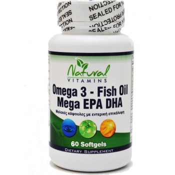 Natural Vitamins Omega 3 1000mg 60 μαλακές κάψουλες