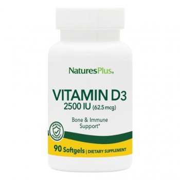 Nature's Plus Vitamin D3 2500 IU 90 μαλακές κάψουλες