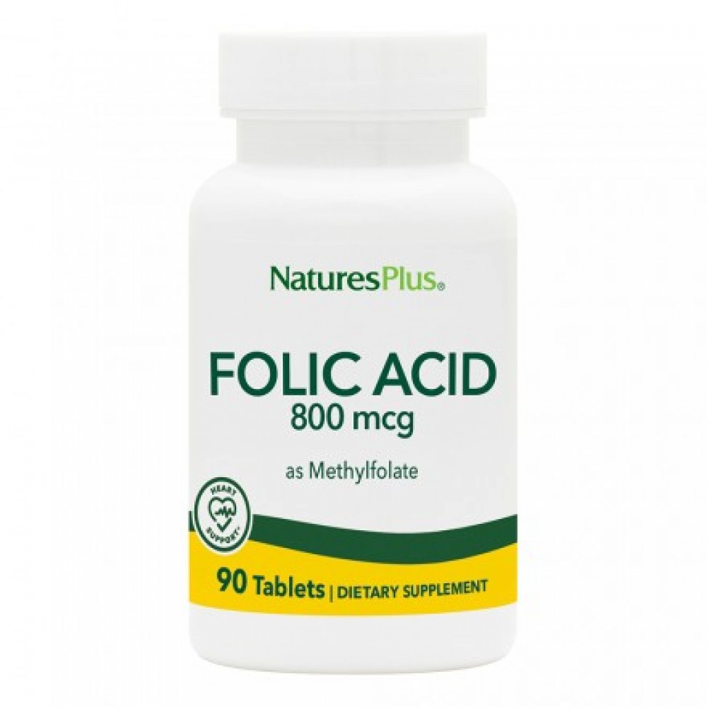 Nature's Plus Folic Acid 800mcg 90 ταμπλέτες