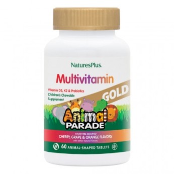Nature's Plus Animal Parade Gold Cherry, Orange & Grape 60 Μασώμενες Ταμπλέτες