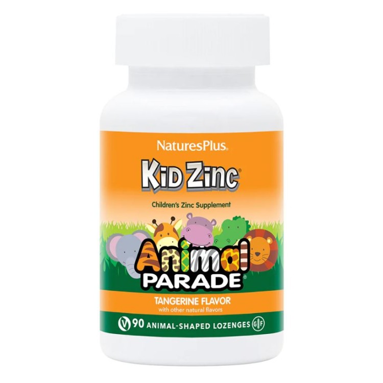 Nature's Plus Animal Parade KidZinc 90 παστίλιες Μανταρίνι Μέταλλα-Ιχνοστοιχεία