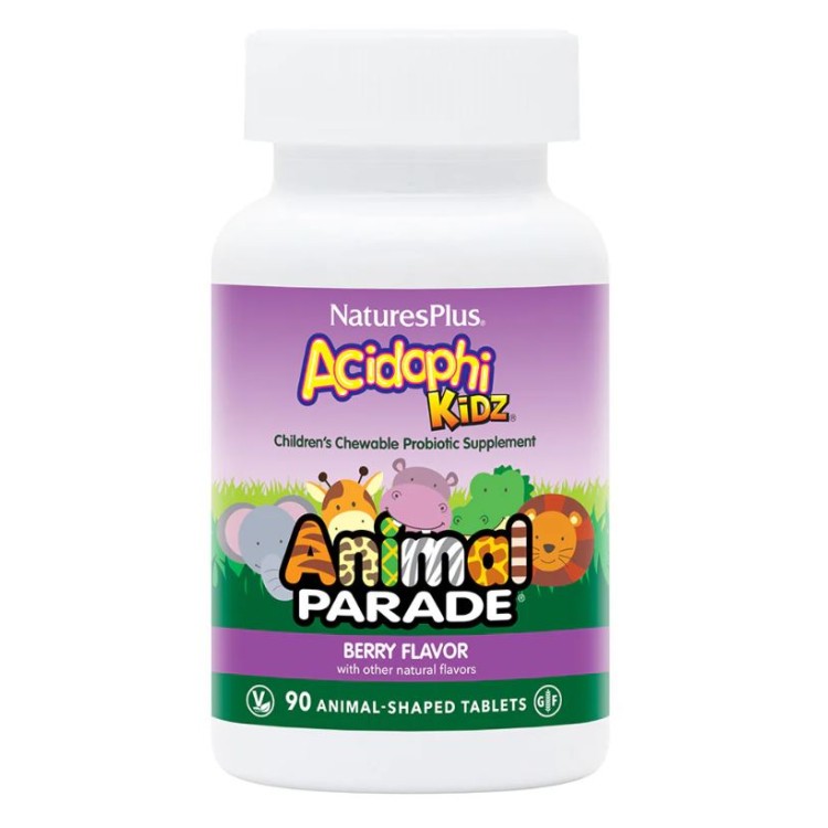Nature's Plus Animal Parade Acidophikidz Berry Flavor 90 μασώμενες ταμπλέτες Συμπληρώματα