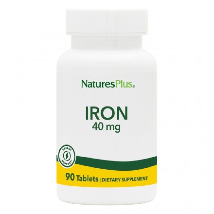 Nature's Plus A Iron 40mg 90 ταμπλέτες Μέταλλα-Ιχνοστοιχεία