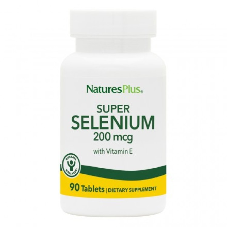 Nature's Plus Super Selenium 200 mcg with Vitamin E 90 tabs Αντιοξειδωτικά